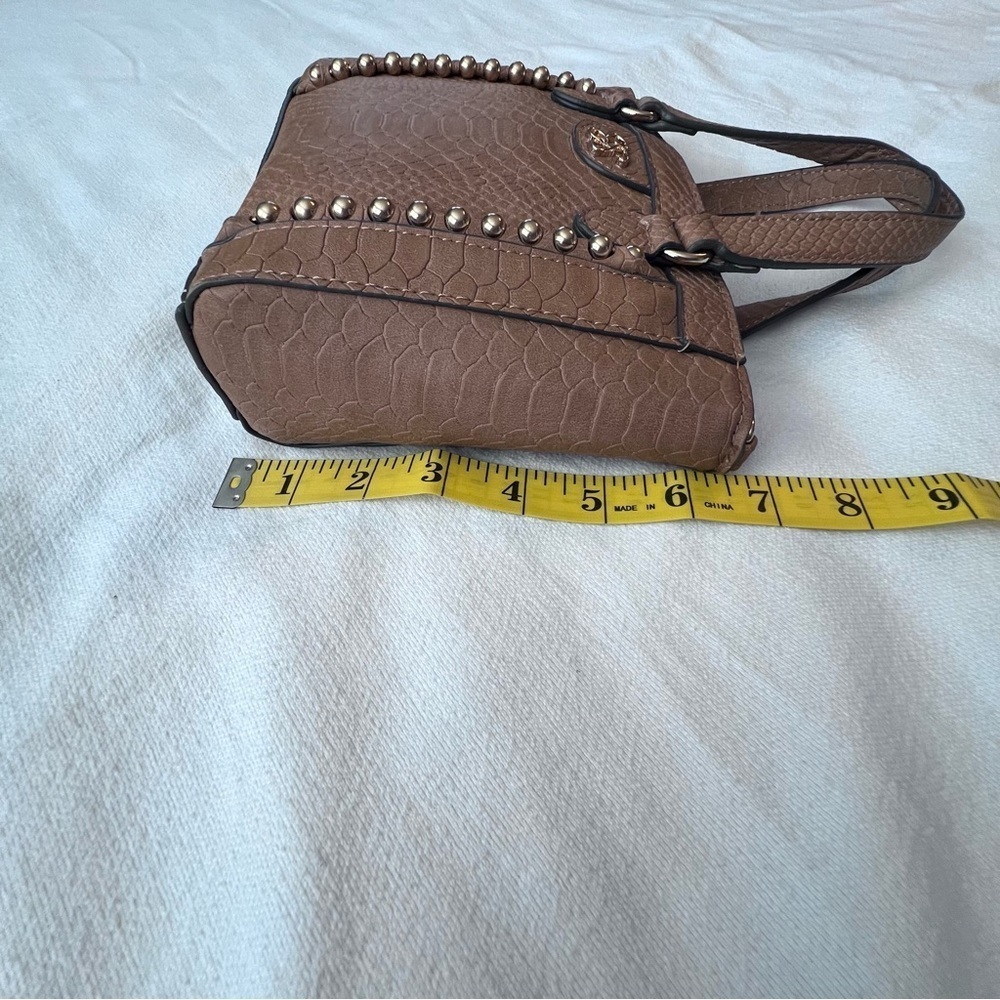 Jessica Simpson Brown Satchel with Gold Accents - Picture 6 of 9